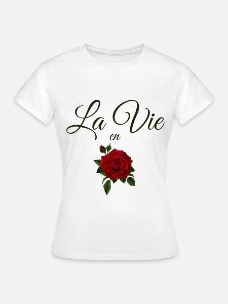 La Vie en rose - T-shirt Femme - blanc