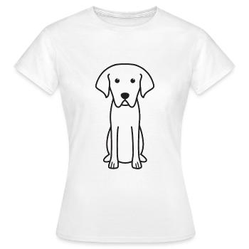 Cao De Castro Laboreiro Hund Cartoon Kawaii Illustr - Frauen T-Shirt - Weiß - Vorne - AI Model Female 172 dark (172cm)