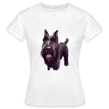 Mittelschnauze Standard Schnauzer Illustration de chien - T-shirt Femme - blanc - Devant - AI Model Female 172 dark (172cm)