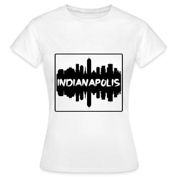 Indianapolis Indiana Usa Skyline Silhouette Voyage - T-shirt Femme - blanc - Devant - AI Model Female 172 dark (172cm)