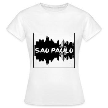 Sao Paulo Brésil Skyline Silhouette Voyage Souveni - T-shirt Femme - blanc - Devant - AI Model Female 172 dark (172cm)