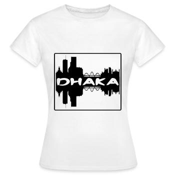 Dhaka Bangladesh Skyline Silhouette Travel Souveni - Women's T-Shirt - white - Front - AI Model Female 172 dark (172cm)