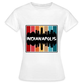 Indianapolis Indiana États-Unis Skyline Silhouette Voyage - T-shirt Femme - blanc - Devant - AI Model Female 172 dark (172cm)