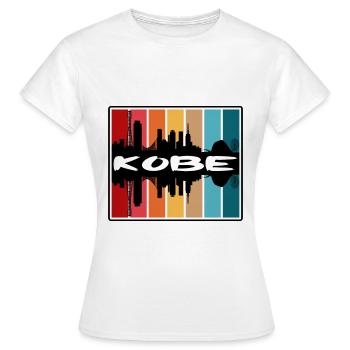 Kobe Japan Skyline Silhouette Reise Souvenir - Frauen T-Shirt - Weiß - Vorne - AI Model Female 172 dark (172cm)