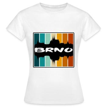 Brünn Tschechien Skyline Silhouette Reise Souvenir - Frauen T-Shirt - Weiß - Vorne - AI Model Female 172 dark (172cm)