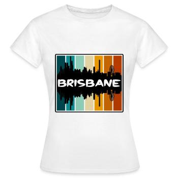Brisbane Australie Skyline Silhouette Souve de voyage - T-shirt Femme - blanc - Devant - AI Model Female 172 dark (172cm)