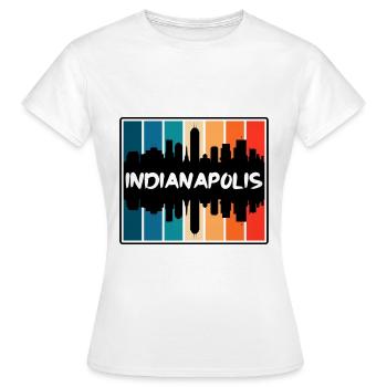 Indianapolis Indiana États-Unis Skyline Silhouette Voyage - T-shirt Femme - blanc - Devant - AI Model Female 172 dark (172cm)