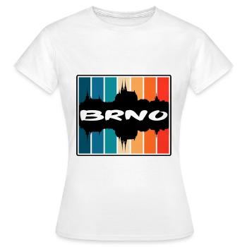 Brünn Tschechien Skyline Silhouette Reise Souvenir - Frauen T-Shirt - Weiß - Vorne - AI Model Female 172 dark (172cm)