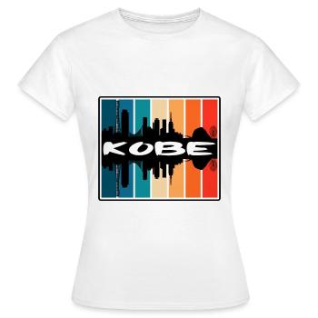 Kobe Japan Skyline Silhouette Reise Souvenir - Frauen T-Shirt - Weiß - Vorne - AI Model Female 172 dark (172cm)