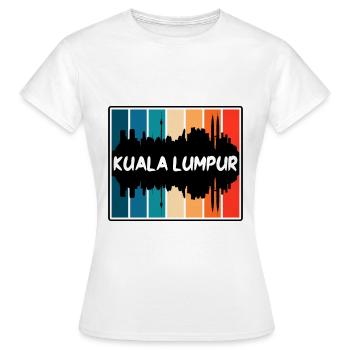 Kuala Lumpur Malaysia Skyline Silhouette Reisen So - Frauen T-Shirt - Weiß - Vorne - AI Model Female 172 dark (172cm)