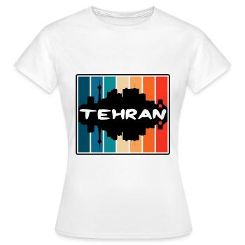 Teheran Iran Skyline Silhouette Reise Souvenir - Frauen T-Shirt - Weiß - Vorne - AI Model Female 172 dark (172cm)
