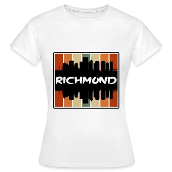 Richmond Virginia USA Skyline Silhouette Reisen So - Frauen T-Shirt - Weiß - Vorne - AI Model Female 172 dark (172cm)