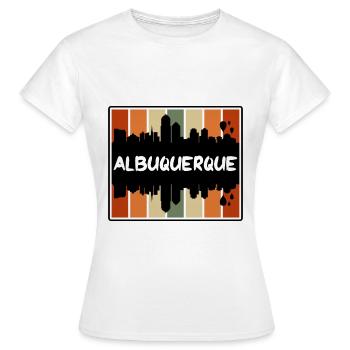 Albuquerque Nouveau-Mexique États-Unis Skyline Silhouette - T-shirt Femme - blanc - Devant - AI Model Female 172 dark (172cm)