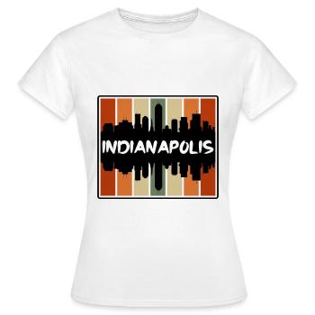 Indianapolis Indiana États-Unis Skyline Silhouette Voyage - T-shirt Femme - blanc - Devant - AI Model Female 172 dark (172cm)