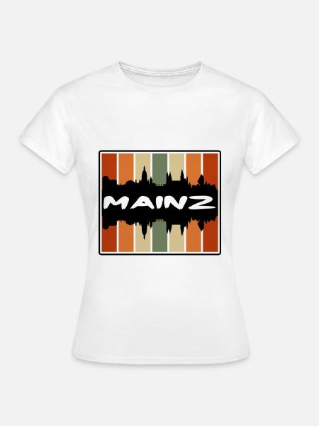 Mainz Deutschland Skyline Silhouette Reisesouvenir - Frauen T-Shirt - Weiß