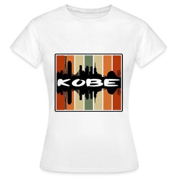 Kobe Japan Skyline Silhouette Reise Souvenir - Frauen T-Shirt - Weiß - Vorne - AI Model Female 172 dark (172cm)