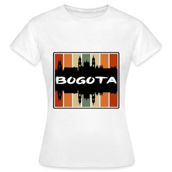 Bogota Colombie Skyline Silhouette Souvenir de voyage - T-shirt Femme - blanc - Devant - AI Model Female 172 dark (172cm)