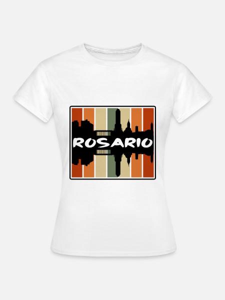 Rosario Argentina Skyline Silhouette Travel Souven - Frauen T-Shirt - Weiß