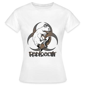 Radioaktiv - Lustiges Wortspiel - Frauen T-Shirt - Weiß - Vorne - AI Model Female 172 dark (172cm)