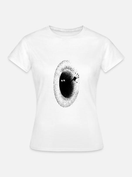Schwarzes Loch Monster - Frauen T-Shirt - Weiß