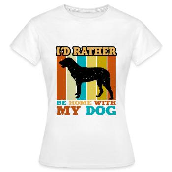 Cao De Castro Laboreiro Hund Silhouette Retro Sonne - Frauen T-Shirt - Weiß - Vorne - AI Model Female 172 dark (172cm)