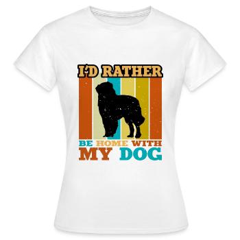 Chien de berger des Carpates Silhouette Rétro Coucher de soleil - T-shirt Femme - blanc - Devant - AI Model Female 172 dark (172cm)