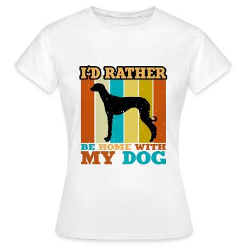 Alte kroatische Windhund Hund Silhouette Retro Sonne - Frauen T-Shirt - Weiß - Vorne - AI Model Female 172 dark (172cm)