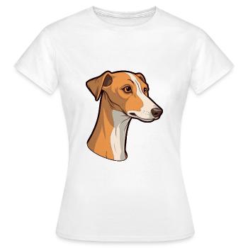 Old Croatian Sighthound Dog Breed Cartoon Kawaii I - Women's T-Shirt - white - Front - AI Model Female 172 dark (172cm)