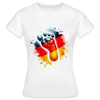 Baby Footprint - Women's T-Shirt - white - Front - AI Model Female 172 dark (172cm)