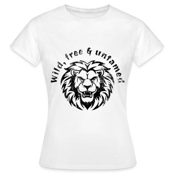 Sauvage, libre et sauvage - T-shirt Femme - blanc - Devant - AI Model Female 172 dark (172cm)