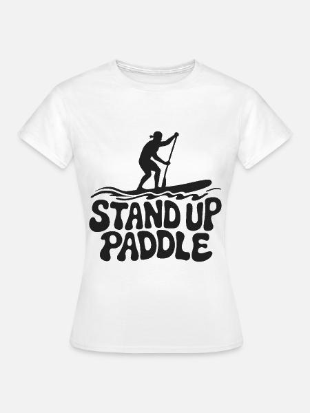 SUP Stand Up Paddle - Frauen T-Shirt - Weiß