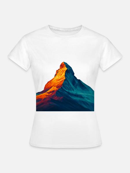 WPAP Stil - Matterhorn, Berg Schweiz - Frauen T-Shirt - Weiß