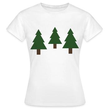 Tannenbäume - Frauen T-Shirt - Weiß - Vorne - AI Model Female 172 dark (172cm)