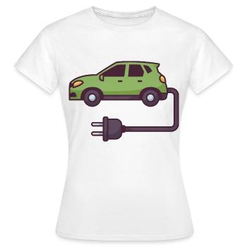 Véhicule électrique - T-shirt Femme - blanc - Devant - AI Model Female 172 dark (172cm)