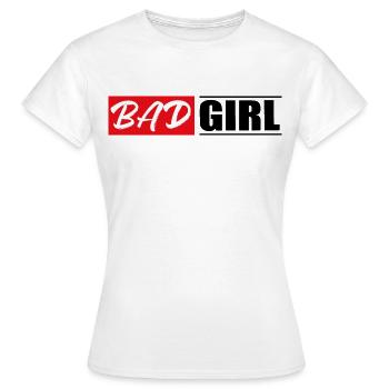 fille fille power populaire autocollant autocollant - T-shirt Femme - blanc - Devant - AI Model Female 172 dark (172cm)