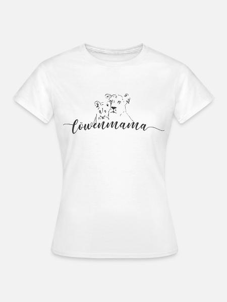 Löwenmama - Frauen T-Shirt - Weiß