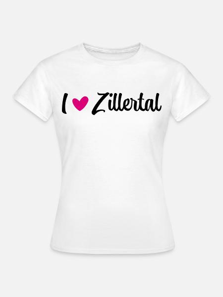 I love Zillertal - Frauen T-Shirt - Weiß