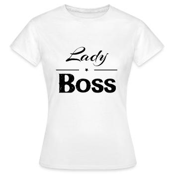 Lady Boss - T-shirt Femme - blanc - Devant - AI Model Female 172 dark (172cm)