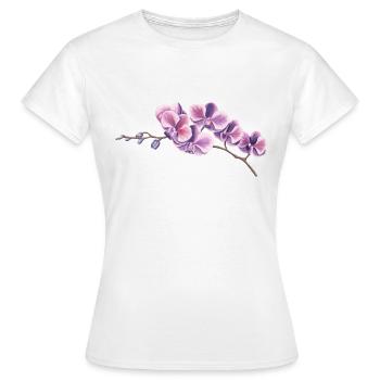 FLOWER - Frauen T-Shirt - Weiß - Vorne - AI Model Female 172 dark (172cm)