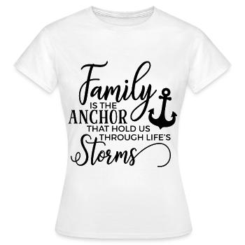 La famille est l'ancre Cadeau Famille Grand-mère Grand-père Mama - T-shirt Femme - blanc - Devant - AI Model Female 172 dark (172cm)