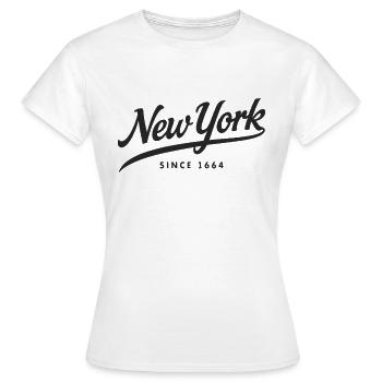 La Grosse Pomme de New York depuis 1664 - T-shirt Femme - blanc - Devant - AI Model Female 172 dark (172cm)