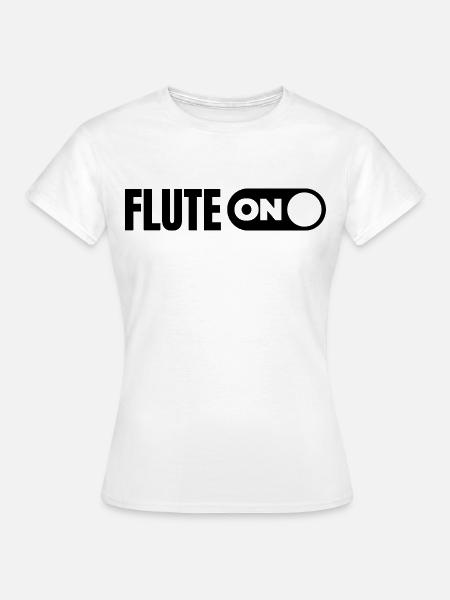 Flöte einschalten - Frauen T-Shirt - Weiß