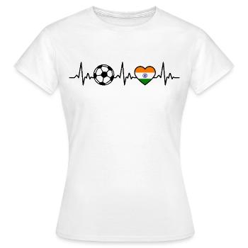 Football Inde Heartbeat Inde - T-shirt Femme - blanc - Devant - AI Model Female 172 dark (172cm)