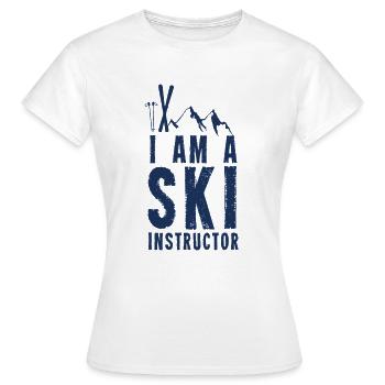 Je suis moniteur de ski - T-shirt Femme - blanc - Devant - AI Model Female 172 dark (172cm)
