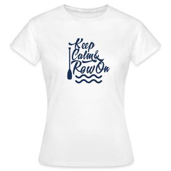 Rowing Rowing Rowing Rowing Rowing Rowing Boat - Women's T-Shirt - white - Front - AI Model Female 172 dark (172cm)