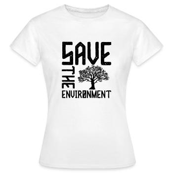 Umwelt retten - Frauen T-Shirt - Weiß - Vorne - AI Model Female 172 dark (172cm)