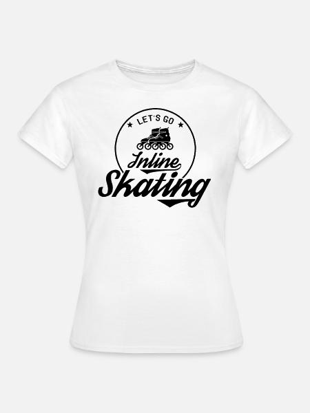 Inline Skating - Frauen T-Shirt - Weiß