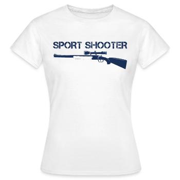 Tireur de tir sportif - T-shirt Femme - blanc - Devant - AI Model Female 172 dark (172cm)