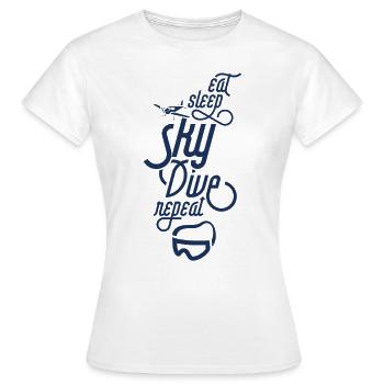 Sky skydiver Parachutage Skydive - T-shirt Femme - blanc - Devant - AI Model Female 172 dark (172cm)
