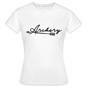 Bogenschießen Pfeil Bogen Bogenschütze Schießsport - Frauen T-Shirt - Weiß - Vorne - AI Model Female 172 dark (172cm)